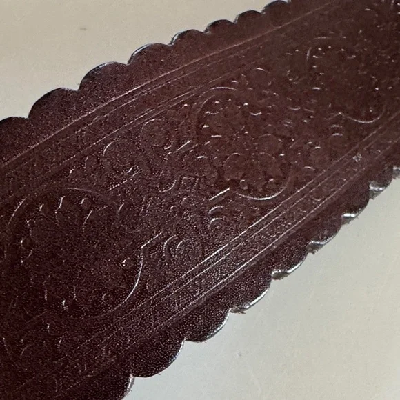 Brown Leather Belt with Gold Buckle - Picture 6 of 6